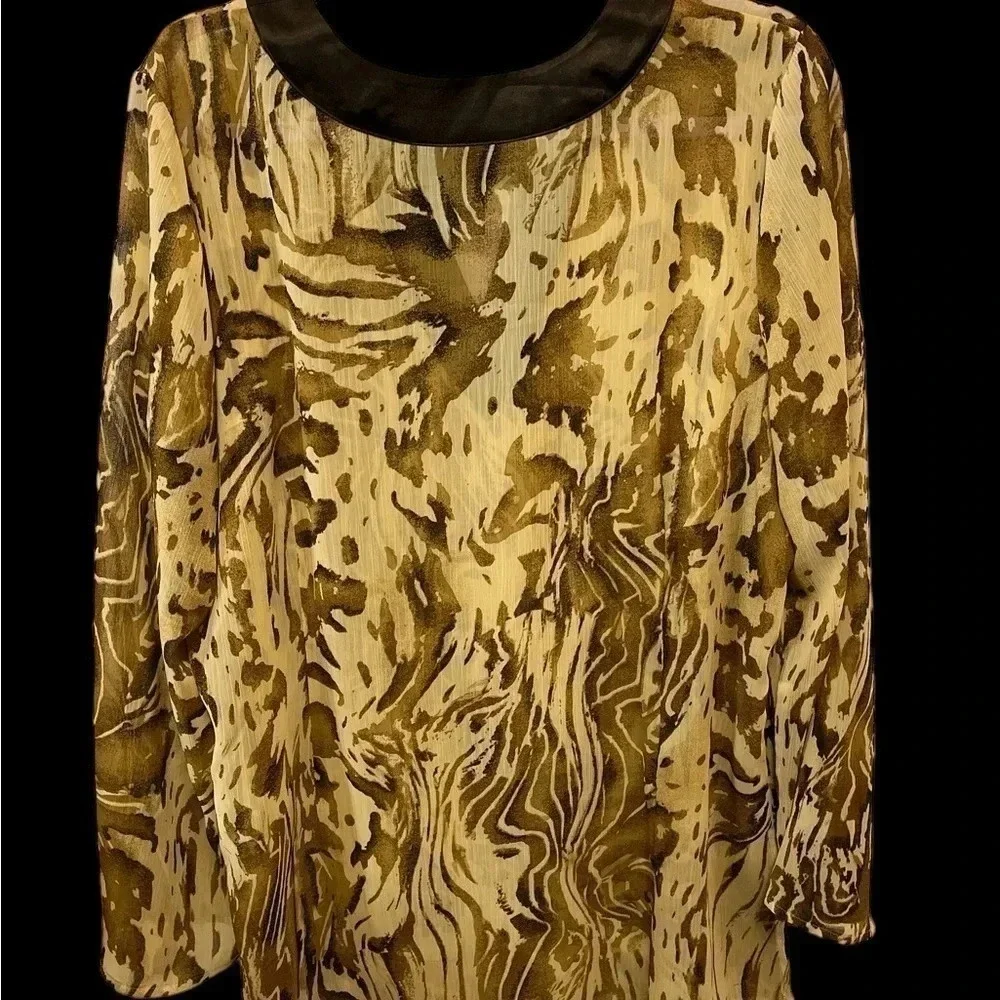 Susan Graver Sheer Blouse NWOT Large - Picture 9 of 9